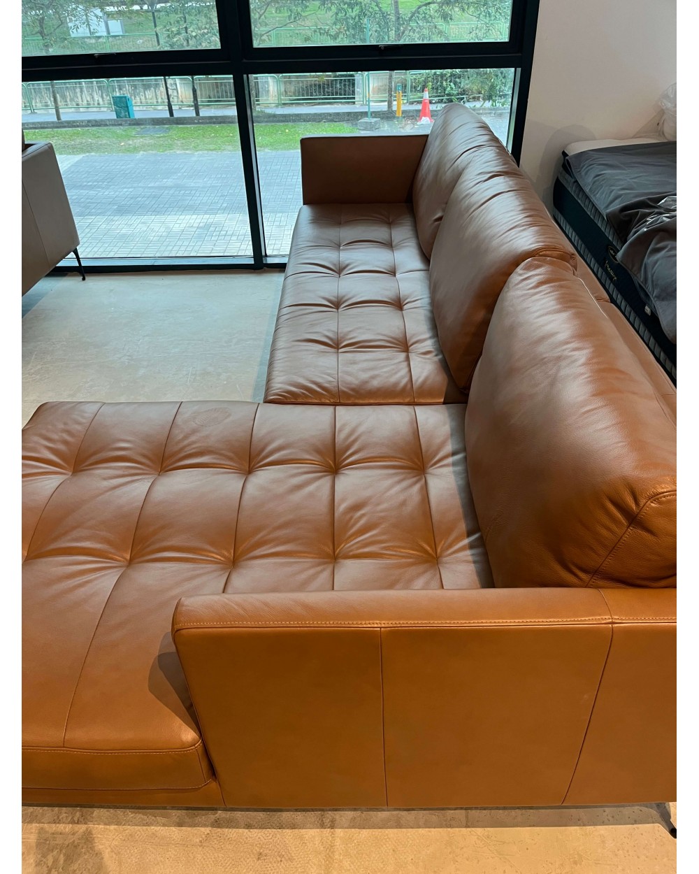 AS-IS | Hugo Full Genuine Leather L-Sofa